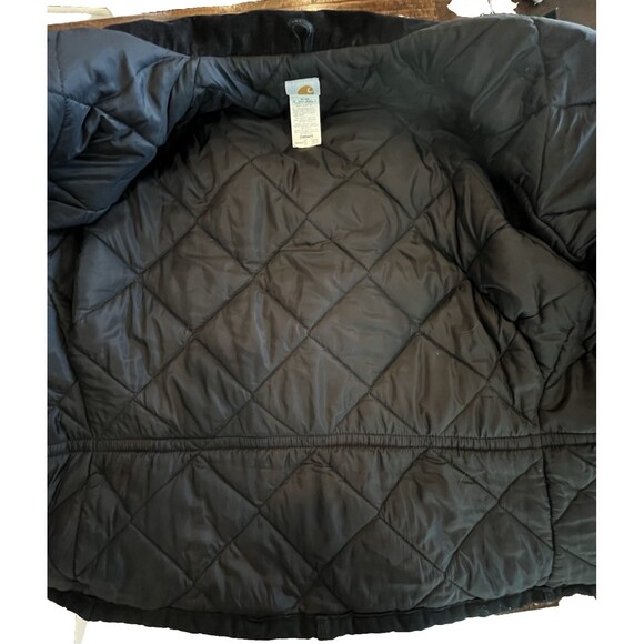 Carhartt Coat Duck Artic Quilt Lined Jacket SZ 46 R  X Large Black C03 BLK - Picture 10 of 11